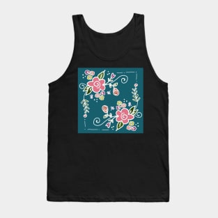 hand drawn floral design Tank Top